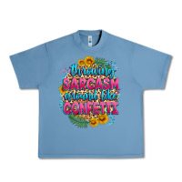 Pebble Blue throwing sarcasm around like confetti Urban Heavy Tee - Zillion Design Studio