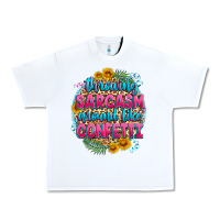White throwing sarcasm around like confetti Urban Heavy Tee - Zillion Design Studio