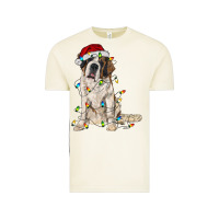 Vintage Arctic saint bernard with christmas lights Vintage Tee - RanaPortraitStore
