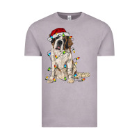 Vintage Zinc saint bernard with christmas lights Vintage Tee - RanaPortraitStore
