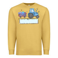 Antique Gold easter tractor boy Premium Sweatshirt - MaliasSmallBusiness