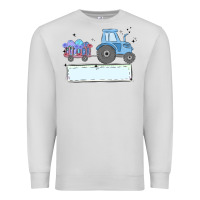 Dove Grey easter tractor boy Premium Sweatshirt - MaliasSmallBusiness