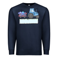 Navy easter tractor boy Premium Sweatshirt - MaliasSmallBusiness