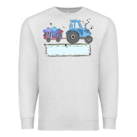 Oatmeal Heather easter tractor boy Premium Sweatshirt - MaliasSmallBusiness