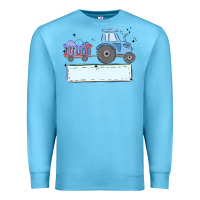 Ocean Blue easter tractor boy Premium Sweatshirt - MaliasSmallBusiness