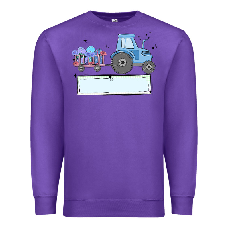Easter Tractor Boy Premium Sweatshirt by MaliasSmallBusiness | Teevron