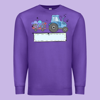 Easter Tractor Boy Premium Sweatshirt Designed By Maliassmallbusiness