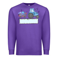 Purple easter tractor boy Premium Sweatshirt - MaliasSmallBusiness