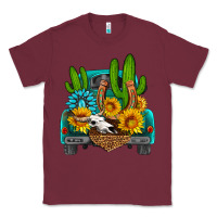 Burgundy western truck Horseshoe Classic Tee - HRA Design Shop