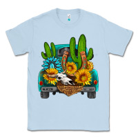Dusty Blue western truck Horseshoe Classic Tee - HRA Design Shop