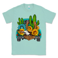 Seafoam western truck Horseshoe Classic Tee - HRA Design Shop