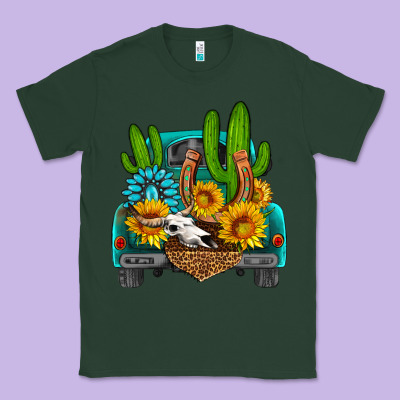 Western Truck Horseshoe Classic Tee Designed By Hra Design Shop