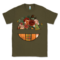 Army Green customize floral pumpkin Classic Tee - BundleAndBundleShop
