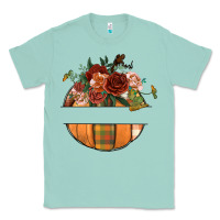 Seafoam customize floral pumpkin Classic Tee - BundleAndBundleShop