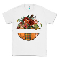White customize floral pumpkin Classic Tee - BundleAndBundleShop