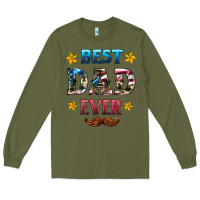 Army Green best dad ever Long Sleeve Tee - HRA Design Shop