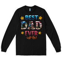Black best dad ever Long Sleeve Tee - HRA Design Shop