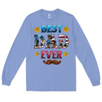 Colony Blue best dad ever Long Sleeve Tee - HRA Design Shop
