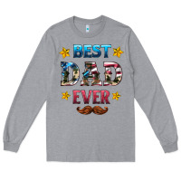 Heather Grey best dad ever Long Sleeve Tee - HRA Design Shop