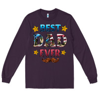 Plum best dad ever Long Sleeve Tee - HRA Design Shop