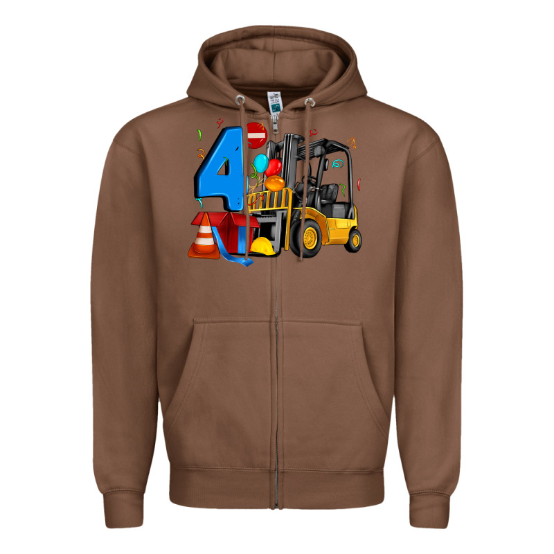 Forklift Birthday Four Zipper Hoodie by Artiststas | Teevron
