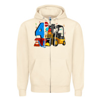 Sandshell forklift birthday four Zipper Hoodie - Artiststas