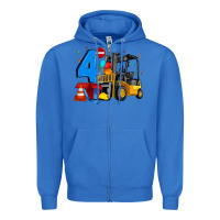 True Royal forklift birthday four Zipper Hoodie - Artiststas