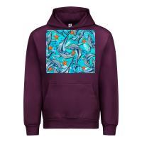 Mauve Wine humpback whale Urban Hoodie - BarkalooDesign