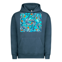 Pigment Midnight Navy humpback whale Urban Hoodie - BarkalooDesign