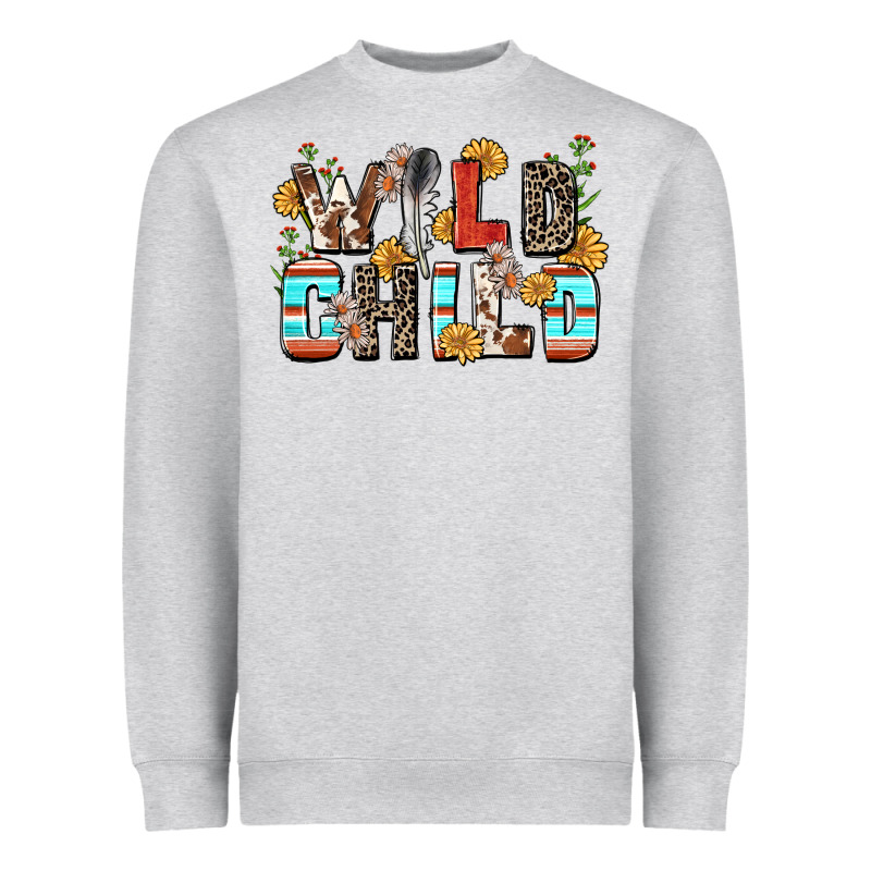 Wild Child Heavyweight Sweatshirt by Zillion Design Studio | Teevron