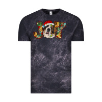 Cloud Black Saint Bernard Christmas joy, Vintage Tee - RanaPortraitStore