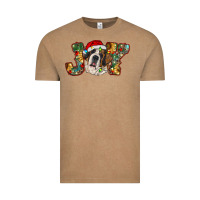 Vintage Coffee Saint Bernard Christmas joy, Vintage Tee - RanaPortraitStore
