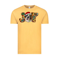 Vintage Mustard Saint Bernard Christmas joy, Vintage Tee - RanaPortraitStore