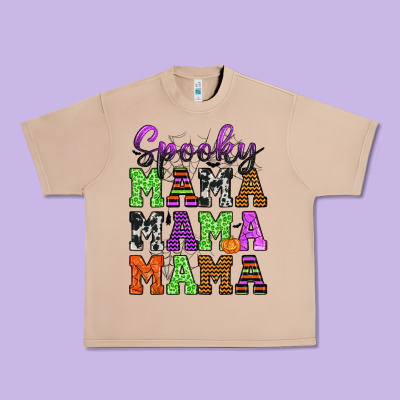 Spooky Mama Urban Heavy Tee Designed By Texasbilliewilder
