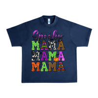 Navy Spooky Mama Urban Heavy Tee - texasbilliewilder