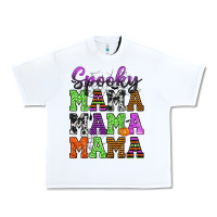 White Spooky Mama Urban Heavy Tee - texasbilliewilder