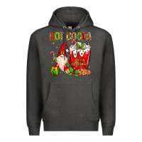 Charcoal Heather christmas gnome hot cocoa Premium Hoodie - MaliasSmallBusiness