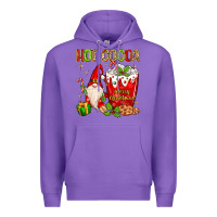 Purple christmas gnome hot cocoa Premium Hoodie - MaliasSmallBusiness