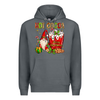 Rock christmas gnome hot cocoa Premium Hoodie - MaliasSmallBusiness