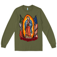 Army Green our lady Long Sleeve Tee - RacoonDesign