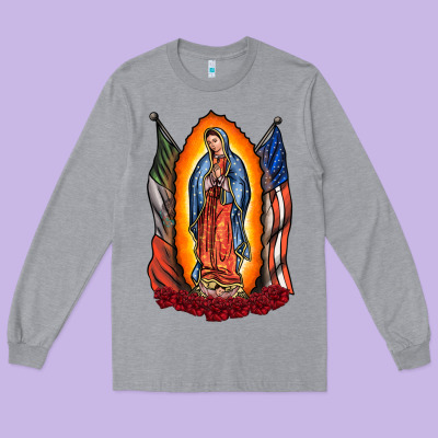 Our Lady Long Sleeve Tee Designed By Racoondesign