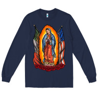 Navy our lady Long Sleeve Tee - RacoonDesign