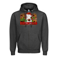 Charcoal Heather merry christmas Zipper Hoodie - JahusDesignShop