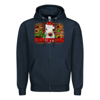 Navy merry christmas Zipper Hoodie - JahusDesignShop