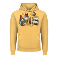 Vintage Mustard coffee cups horses Vintage Hoodie - texasbilliewilder