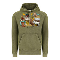Vintage Olive coffee cups horses Vintage Hoodie - texasbilliewilder