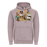 Vintage Zinc coffee cups horses Vintage Hoodie - texasbilliewilder