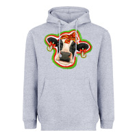 Heather Grey christmas heifer Heavyweight Hoodie - Jasminsmagicworld