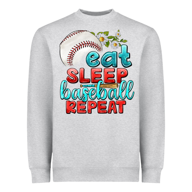 Eat Sleep Baseball Repeat Heavyweight Sweatshirt by texasbilliewilder | Teevron