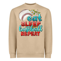Mushroom eat sleep baseball repeat Heavyweight Sweatshirt - texasbilliewilder